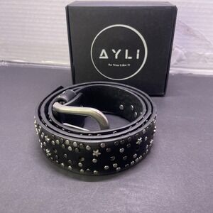 Ayli Women Belt Jean B Belt 31" With Silver Stones And Stars
